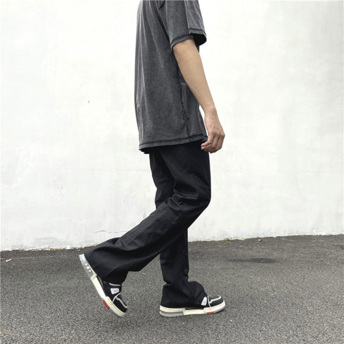 Elastic Waist Flare Pants