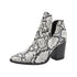Snakeskin Short Boots