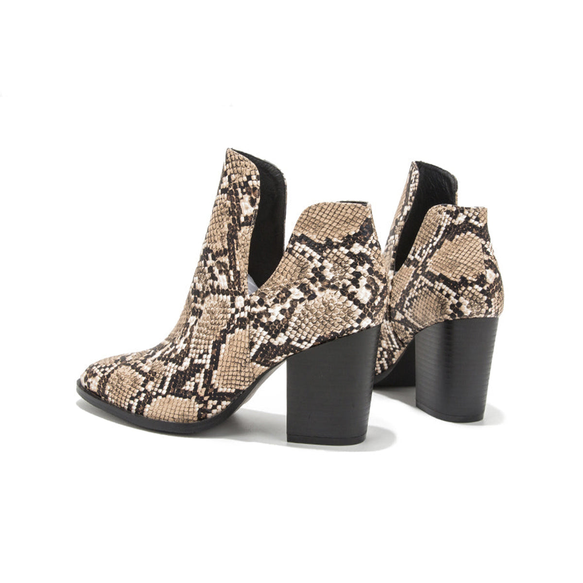 Snakeskin Short Boots