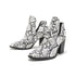 Snakeskin Short Boots