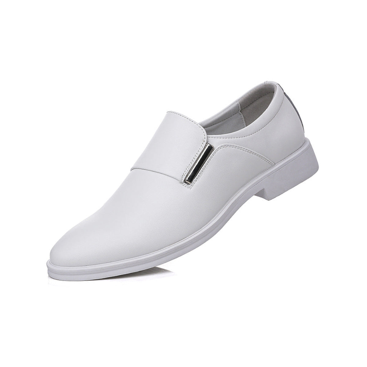 White Leather Classic Shoes