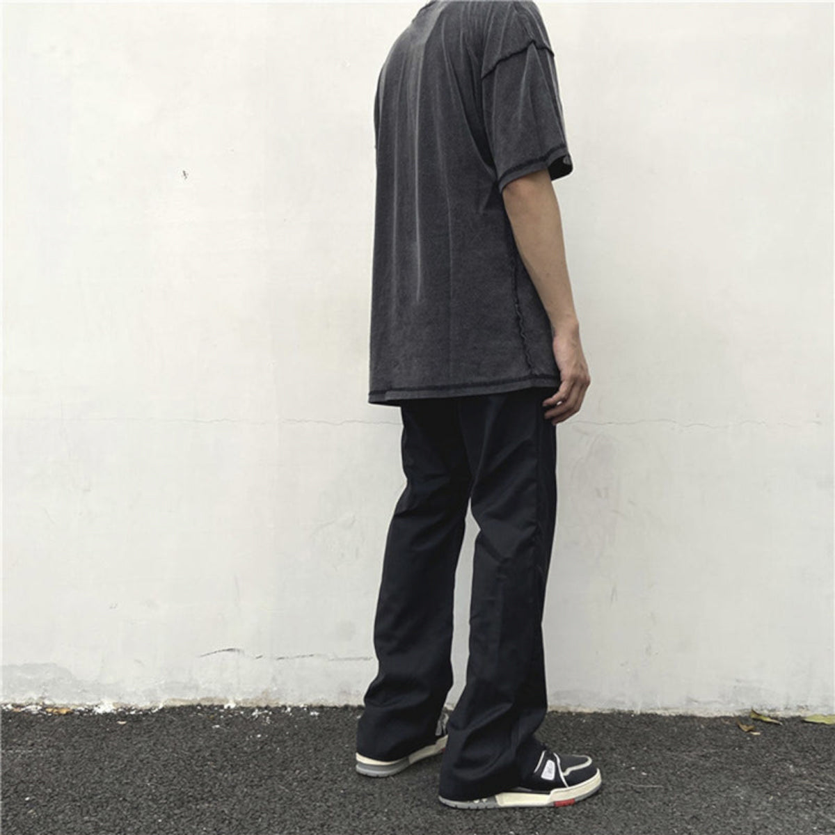 Elastic Waist Flare Pants