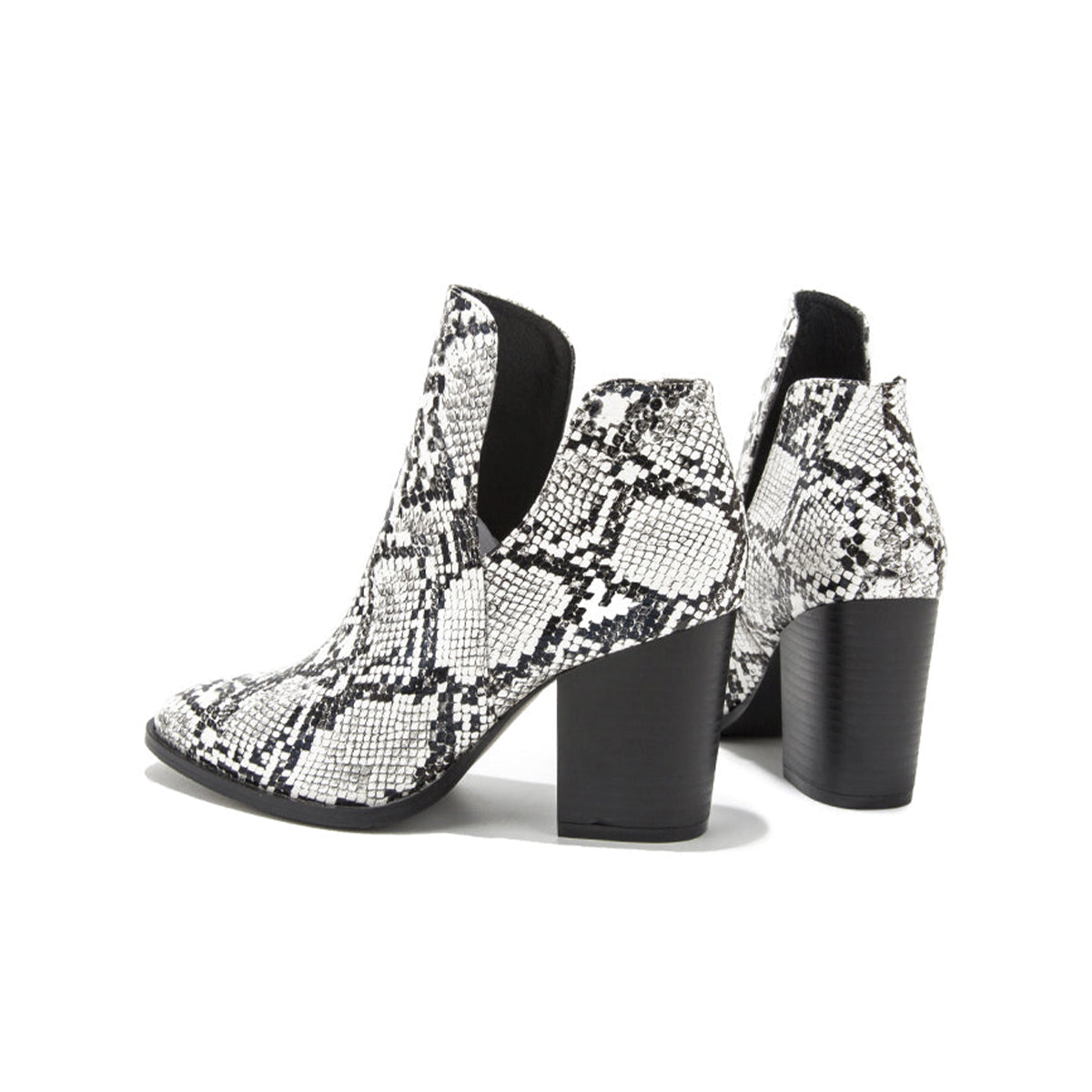 Snakeskin Short Boots