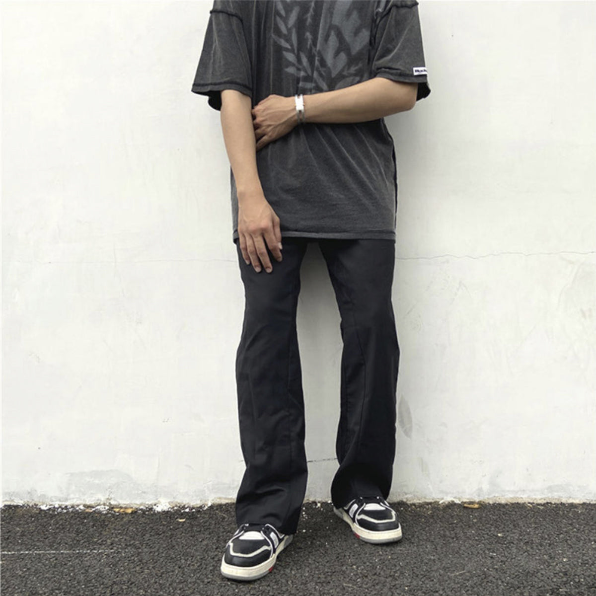 Elastic Waist Flare Pants