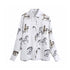 Horse Printed Satin Shirt