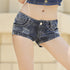 Low Waist Skinny Denim Shorts