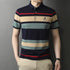 Breathable Striped Polo