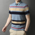 Breathable Striped Polo