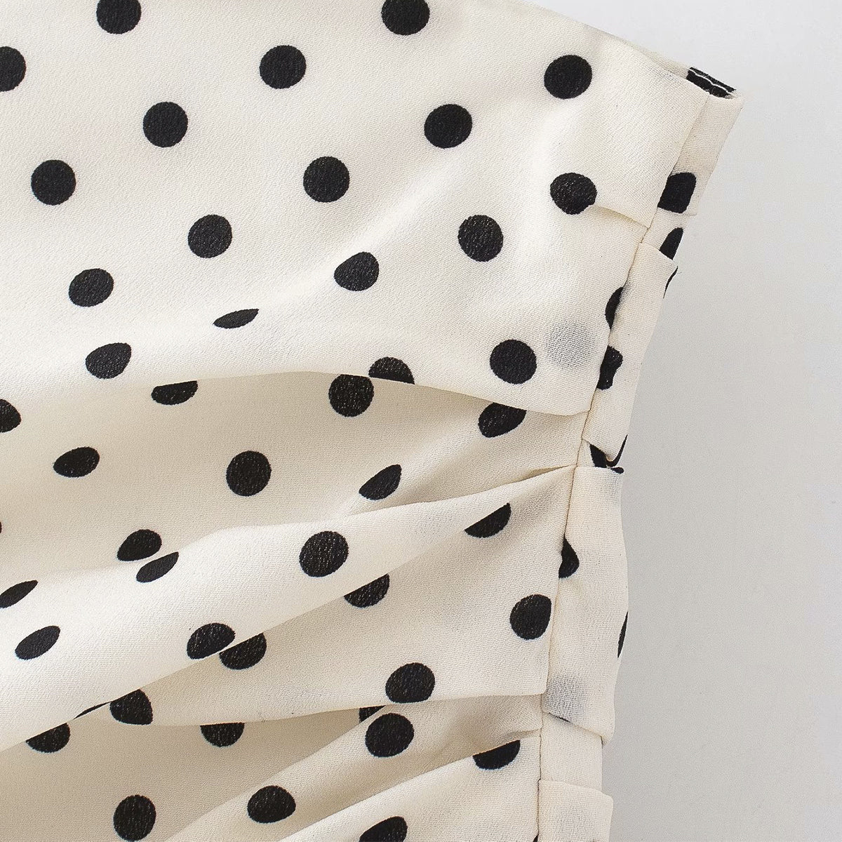 Dot Printed Asymmetrical Skirt